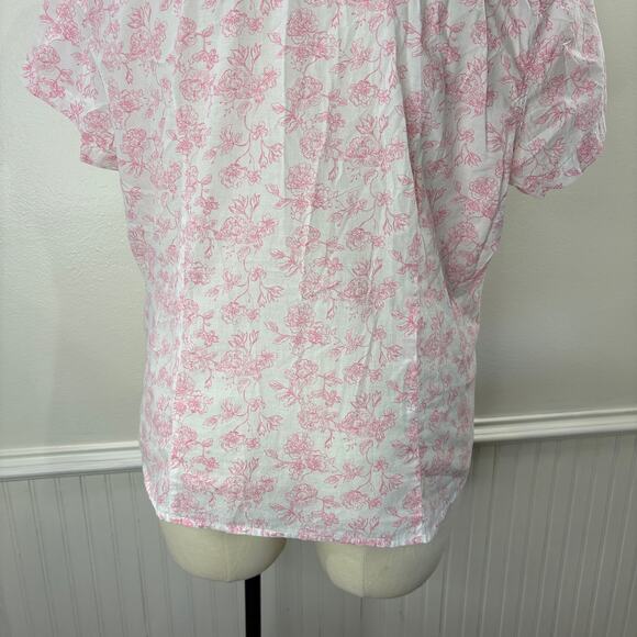 Duck Head Size 1X Top Vintage Floral Cotton Button Up Cottage Country Western - Picture 13 of 14